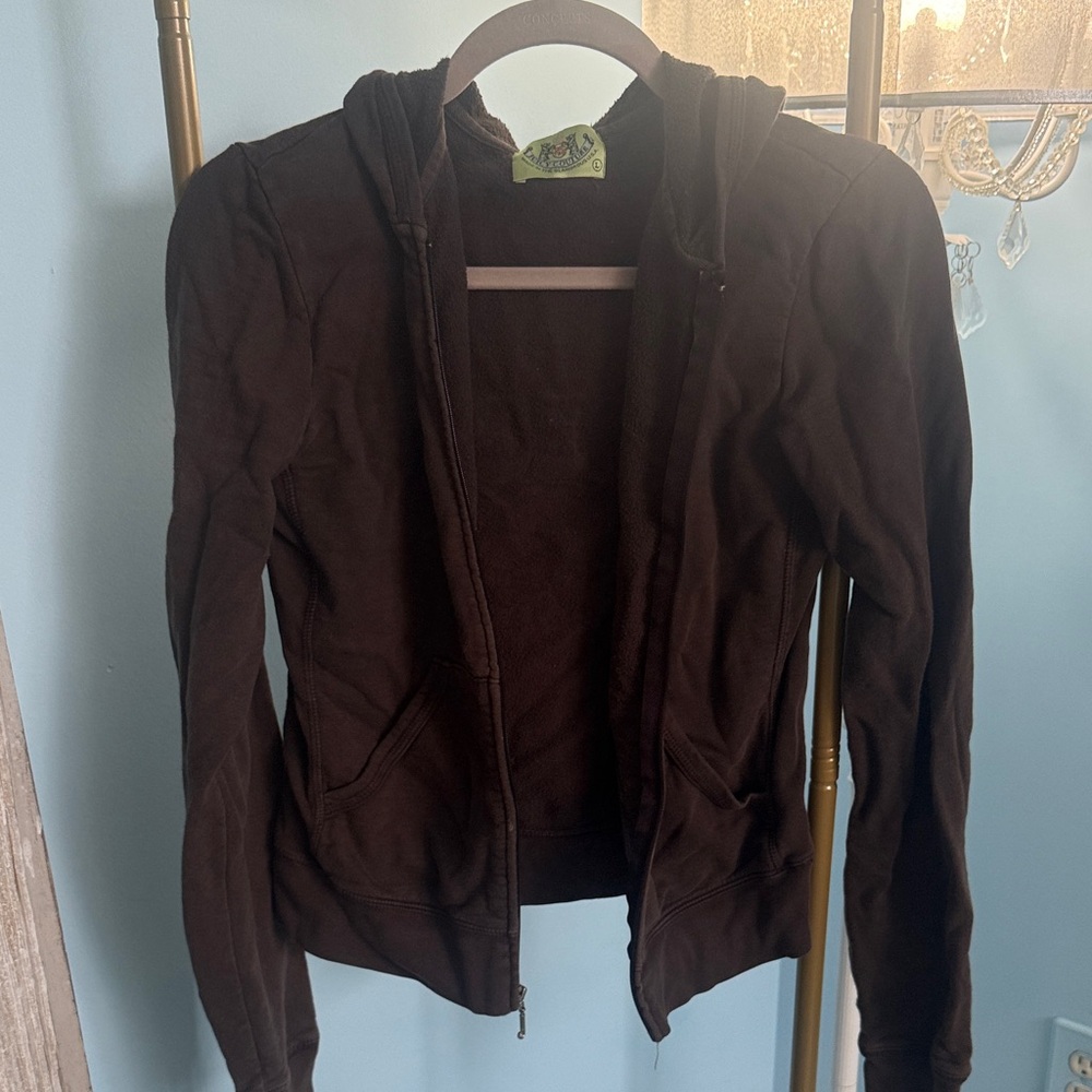 Juicy Couture Dark Brown Zip-Up Hoodie